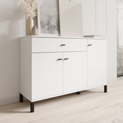 Meubella - Avellio - Dressoir - Wit - 116x35x78 cm