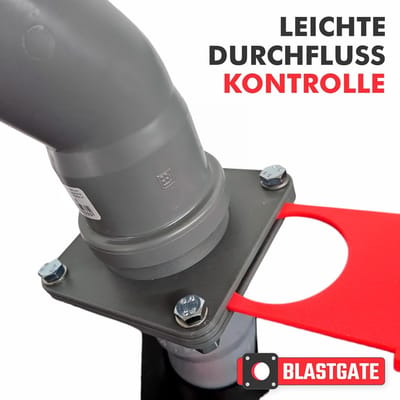Afsluitklep DN50 50mm voor Afzuiging Werkplaats - Luchtstroomregeling Houtbewerking en Stofcontrole