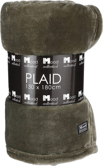 In The Mood Collection Famke Fleece Plaid - L180 x B130 cm - Donkergroen