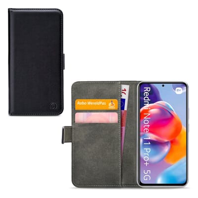 Mobilize Telefoonhoesje geschikt voor Xiaomi Redmi Note 11 Pro Plus 5G Hoesje | Mobilize Classic Gelly Wallet Bookcase Portemonnee | Pasjeshouder voor 2 Pasjes | Telefoonhoesje voor Pinpas / OV Kaart / Rijbewijs - Zwart