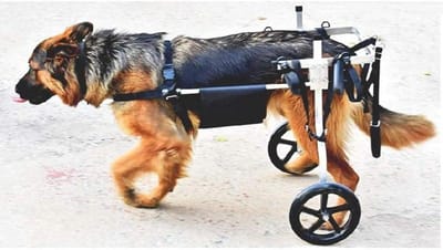 Hondenrolstoel - Hulpmiddel Lopen - Mobiliteit Verbeteren - Verstelbaar Aluminium Frame - 4 Maten - Zwart