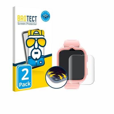 BROTECT - Screenprotector voor Blackview Z30 Kids Smartwatch - Folie Beschermfolie transparant volledig dekking - 2 Stuks
