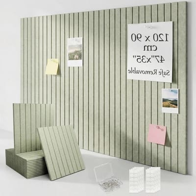 Grote Vilt Prikbord 120x90cm, Kork Alternatief met 12 Push Pins en Verwijderbare Hechtstrips, Ideaal voor Kantoor, Thuis en Klaslokaal