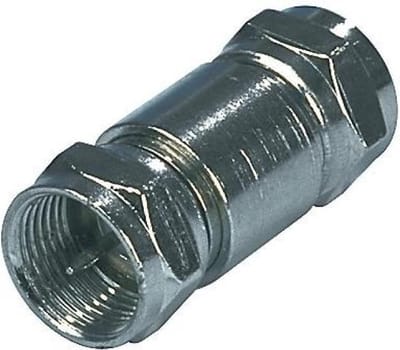 F-connector koppelstuk male - male