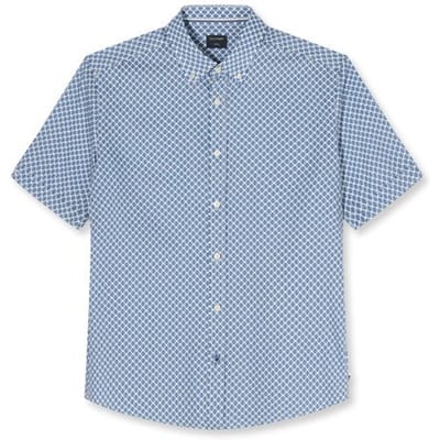 OLYMP Casual Overhemd, Regular Fit, Button-down, Blauw