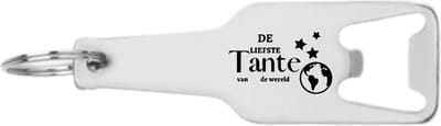 Akyol - de liefste tante van de wereld flesopener - Tante - familie mensen met een tante - cadeau - 105 x 25mm