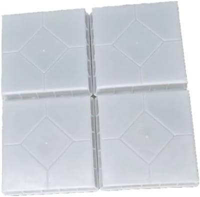 Betonmal Vorm - Pad Maker - Tuinpad Maken - Herbruikbaar Golfpatroon - 25 cm - Wit