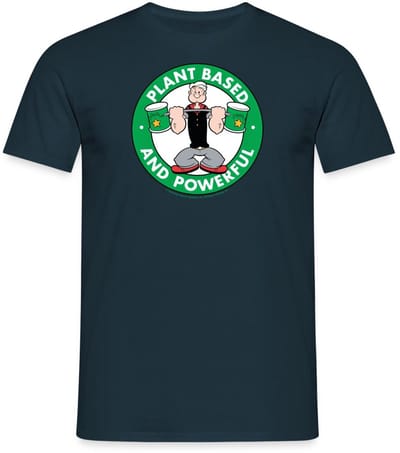 Popeye Plant Based And Powerful T-Shirt Heren