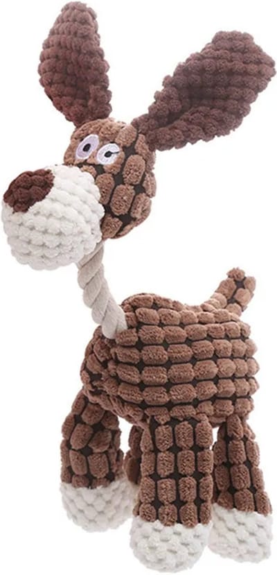 Dierenspeeltje Funny Dog van katoen, soft pluche en flostouw - hond - knuffel - pluche - flostouw - dog - hondenspeeltje