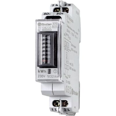 Finder 7E.13.8.230.0010 7E.13.8.230.0010 kWh-meter 1-fase Mechanisch 32 A Conform MID: Ja 1 stuk(s)