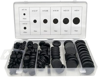Dailygoods- Grommet 170 Stuks - Rubber Grommet Kit - Afsluitstop - Carrosseriestop - Assortiment - Geschikt voor Firewall - Rubberen Stop