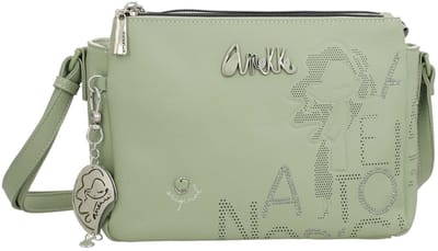 Anekke Schoudertas Alma Original 3 Compartment Crossbody Bag Multicolor Kaki