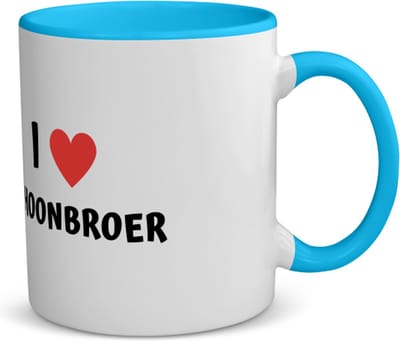 Akyol - i love schoonbroer koffiemok - theemok - blauw - Broer - de liefste schoonbroer - verjaardag - cadeautje voor broer - broer artikelen - kado - geschenk - 350 ML inhoud
