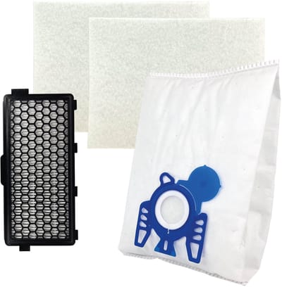 Multaparts® stofzuigerzakken set met filters geschikt voor Miele Complete C2, Complete C3, S5, S8 serie | Set met stofzuigerzakken type GN (10 x), motorfilter (2 x), HEPA filter