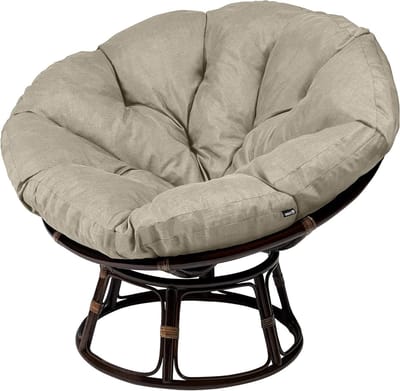 Papasan kussen - Ronde stoel - Ontspannen buiten - Veerkrachtig schuim - 50 inch diameter - Grijs
