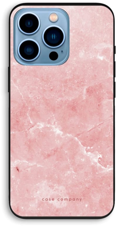 Case Company® - Hoesje geschikt voor iPhone 13 Pro hoesje - Roze marmer - Biologisch Afbreekbaar Telefoonhoesje - Bescherming alle Kanten en Schermrand