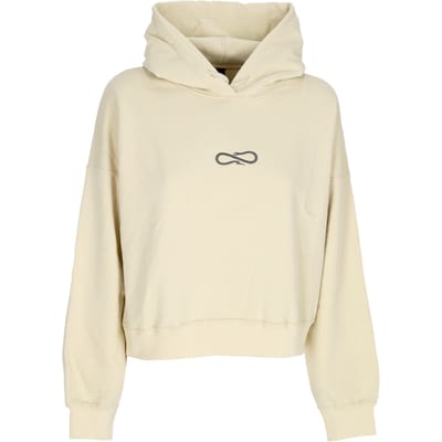 Lichtgewicht cropped dameshoodie met geborduurd logo en crop-top hoodie grind