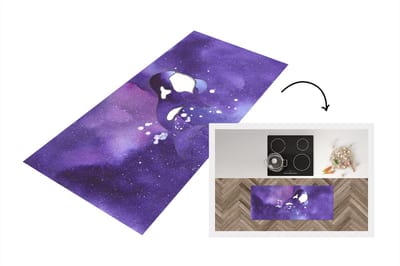 Keukenloper - Loper keuken - Orka - Ruimte - Paars - 120x50 cm - Keukenloper vinyl