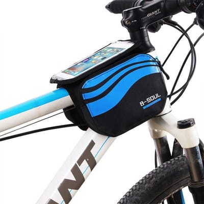 Allecto - Handlebar Bag - Waterdichte Fiets Tas - 5.8 inch - Geschikt voor Fietsen - Blauw - Ruime Opbergruimte