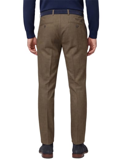 Brax Fabio pantalon bruin effen wijde fit katoen