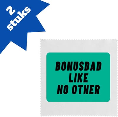 Akyol - bonusdad like no other brillendoekjes - Vader - geweldige bonusvader - niemand anders - verjaardag - cadeau - kado - bedankje - geschenk - 17,8 bij 17,8 cm - 2 stuks