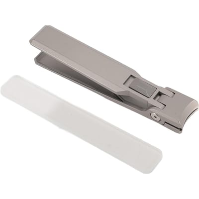 Grand coupe-ongles avec bouton-poussoir Grande ouverture de mâchoire Robuste Coupe-ongles pour ongles de doigts et d'orteils Argenté white