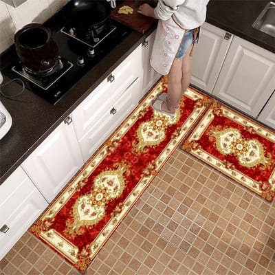 Keuken Vloermat Entree Deurmat Badkamer Vloermat Antislip Absorberend Salon Slaapkamer Woonkamer Tapijt Hal Lange tapijten 40cmx60cm 1pc white
