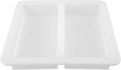 Betonmal Rechthoek - Padvorm Cement - Tuinpad Aanleggen - Herbruikbaar Plastic - 30x28x5 cm - Wit