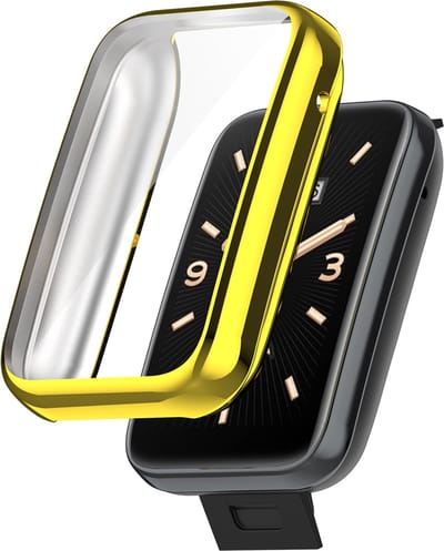 By Qubix - TPU case - Goud - Geschikt voor Xiaomi Mi Band 7 Pro - (volledig beschermd)