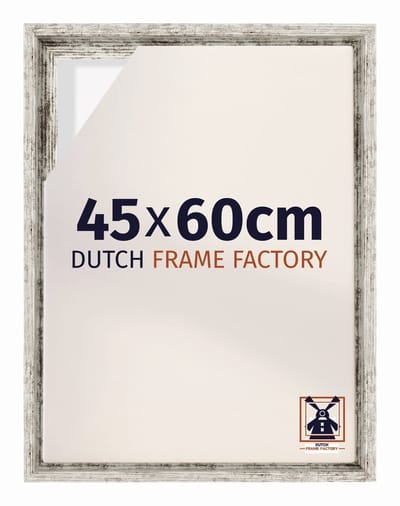 Baklijst 45x60 cm - Wit Vintage - Geschikt voor Canvasdoek - MDF Baklijst Lausanne