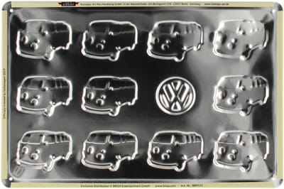 BRISA VW Collection - Volkswagen met VW T1 Bulli Bus retro-vintage-motief, VW-verzamelobject, cadeau-idee, vintage decoratie (20x30 cm)