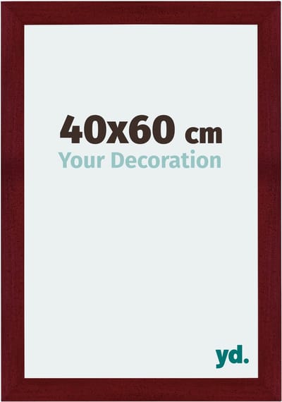 Your Decoration - Fotolijst 40x60 cm - MDF - Wijnrood Geveegd - Mura
