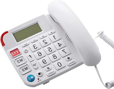 Vaste Telefoon - Senioren Telefoon - Eenvoudig Bellen - Grote Knoppen - Niet Van Toepassing - Zwart