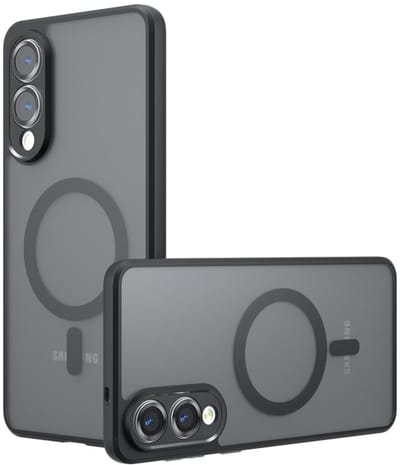 Coverup Hoesje - Geschikt voor Samsung Galaxy S25 Edge Hoesje - Coverup Mat Transparante Back Cover met Camera Cover - MagSafe Compatible - Zwart