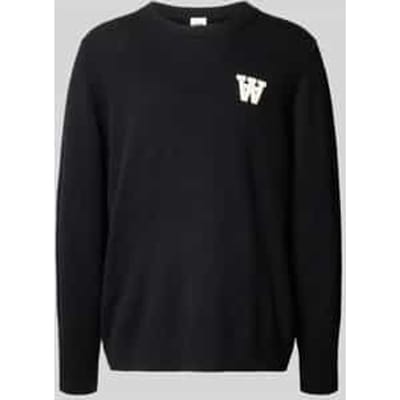 Gebreide pullover met stitching en ronde hals, model 'Tay'