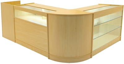 Polaris led toonbank set - esdoorn - 120x60/60x60 cm - melamine