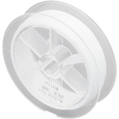 20LB 50m Vliegvissen Polyester Ongewaxt Voorbereidingslijn Spoelvulling Worstellijn Visgerei Wit white