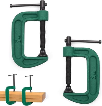 Verstelbare C-klemmen Set van 2, Multifunctionele Schroefklemmen voor Houtbewerking, Modelbouw en Machineonderhoud