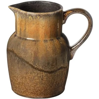 Poterie servies by Casafina op vintage culinair Frans aardewerk geïnspireerd bruin geglazuurde schenkkan 1.58 L Mocha Latte