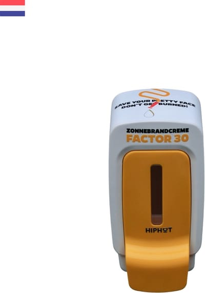 HIPHOT Zonnebrandcrème Dispenser 500ml Nederlandse opdruk geschikt voor Factor 30