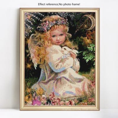Peinture diamant avec icône de Religion, affichage complet, strass ronds, broderie, point de croix 20X30CM black