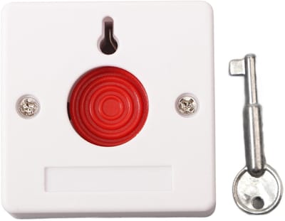 Dailygoods- Paniekknop Duurzaam Paneel - Noodknop voor Senioren - Handmatige Reset - Beveiligingssystemen - Schokbestendig - Kunststof Behuizing