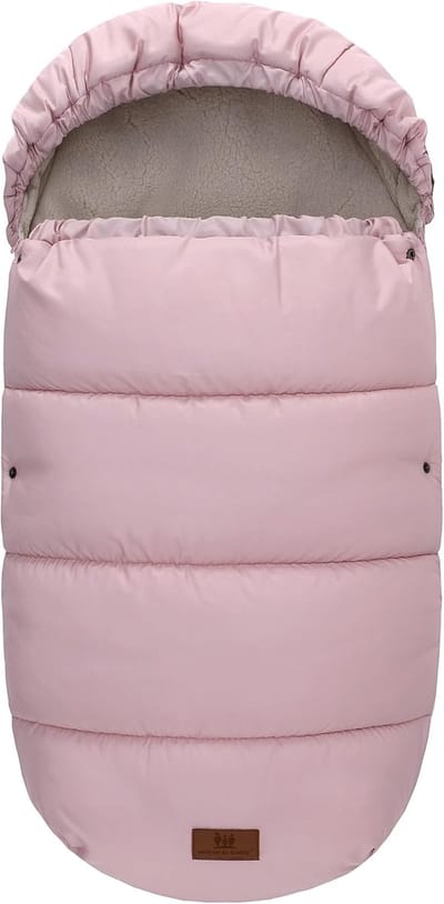 Universele Voetenzak voor Kinderwagen en Buggy - Warm & Waterafstotend Wintermodel Roze 90x48 cm