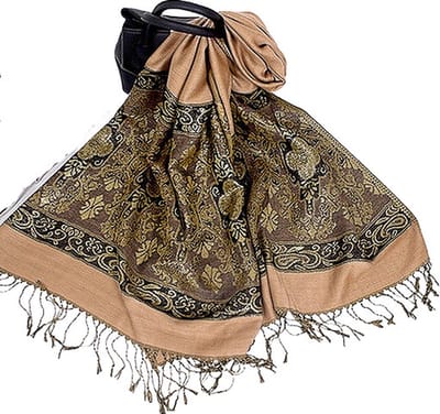 N3 Collecties Pashmina Nieuwe Mode Dames Dubbelzijdig Paisley Zijden Pashmina Sjaal