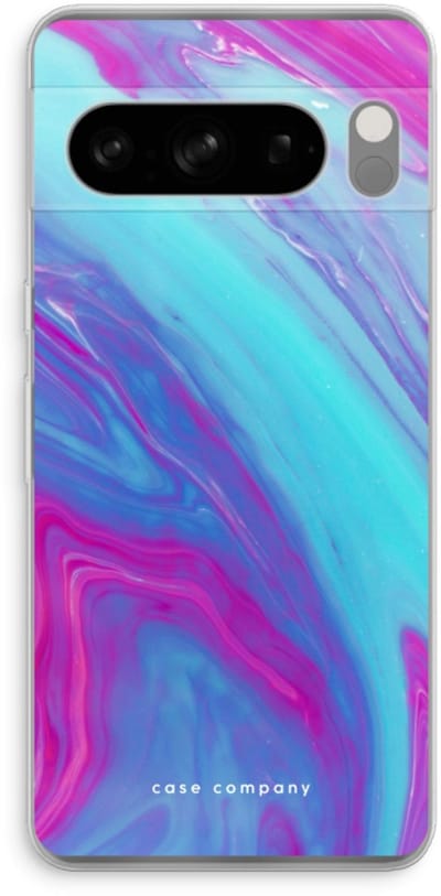 Case Company® - Hoesje geschikt voor Google Pixel 8 Pro hoesje - Zweverige regenboog - Soft Cover Telefoonhoesje - Bescherming aan alle Kanten en Schermrand