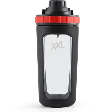 XXL Nutrition - Glass Shaker - Zwart - Shakebeker - 800 ml
