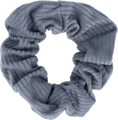 Haarsoires Haarelastiek Scrunchie – Velvet ribstof – Grijs - Haarkrinkel - Haar Elastiek met Stof - Zacht & Haarvriendelijk