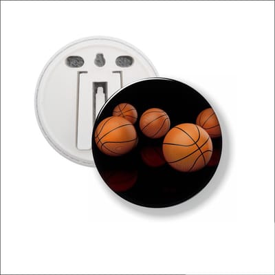 Button Met Clip 58 MM - Basketballen