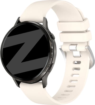Bandz Siliconen 'Classic' bandje geschikt voor Garmin Vivoactive 4s / Vivomove 3s / Venu 4 - 41mm / Venu 3s / Venu 2s / Forerunner 265s / Forerunner 255s - Sterrenlicht