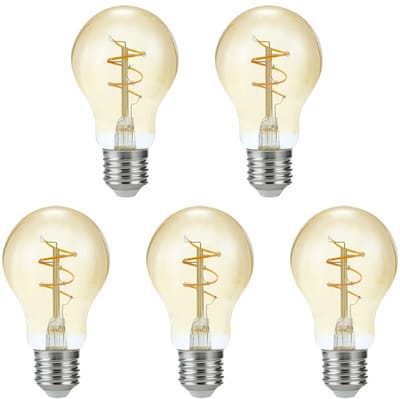 SPL E27 LED Lamp 4.2W Dimbaar - CRI 90 - Goud - Extra Warm Wit - LED Filament - Amber - Vervangt 40W - 5 Stuks